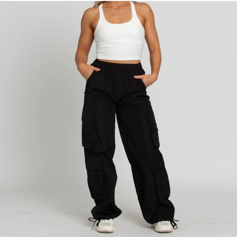Gold Hinge Parachute Pants